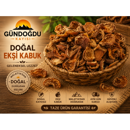 Doğal Ekşi Gün Kurusu Hoşaflık Kayısı (Ekşi Kabuk)
