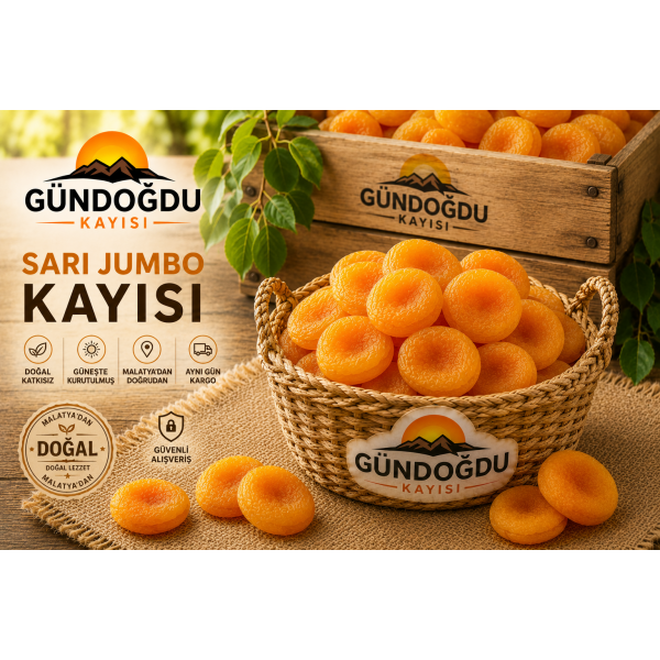 Doğal Jumbo Sarı Kuru Kayısı